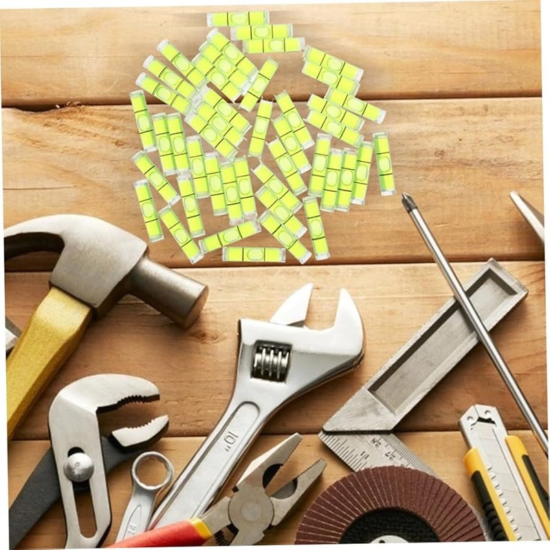 Housoutil 50 قطعة من مستويات الفقاعة المصغرة 8x23 مم لتعليق إطارات الصور أداة قياس دقيقة - Image 3